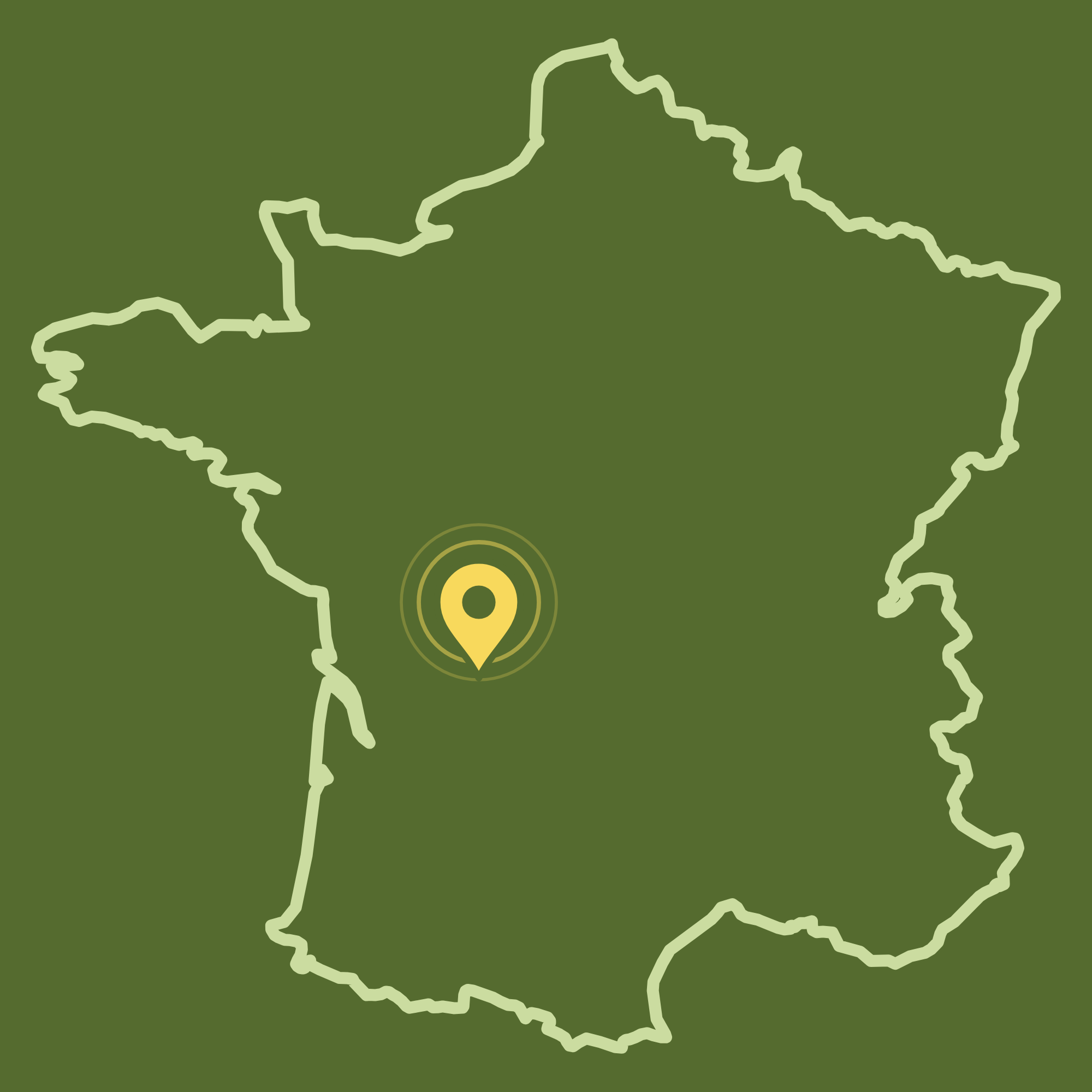 Situation du Camping de la Bucherie en France
